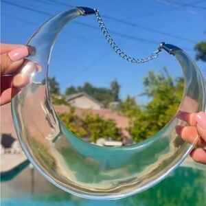 Transparent Resin Rigid Collar Necklace